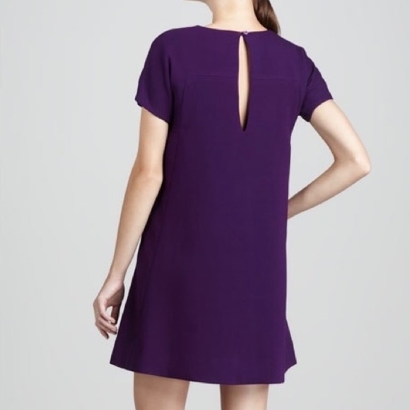 KATE SPADE Bosley Purple Swingy Dress Basic Geometry Solid Pockets A-Line Size 8 - Picture 8 of 14